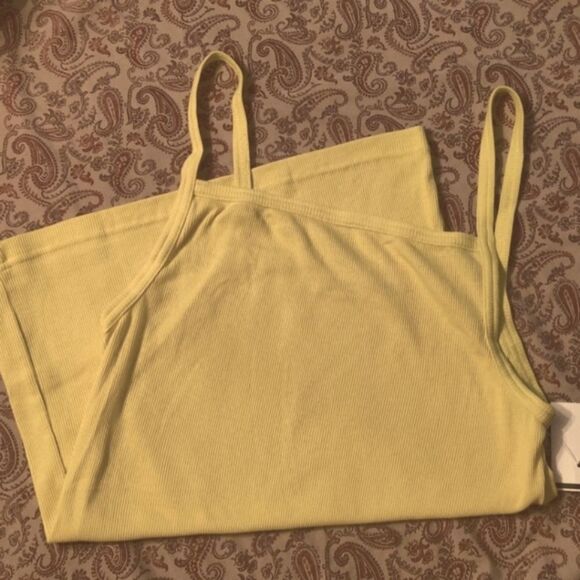 New ENTIREWORLD. Square Neckline Sleeveless 100% organic cotton L light yellow - Picture 5 of 8